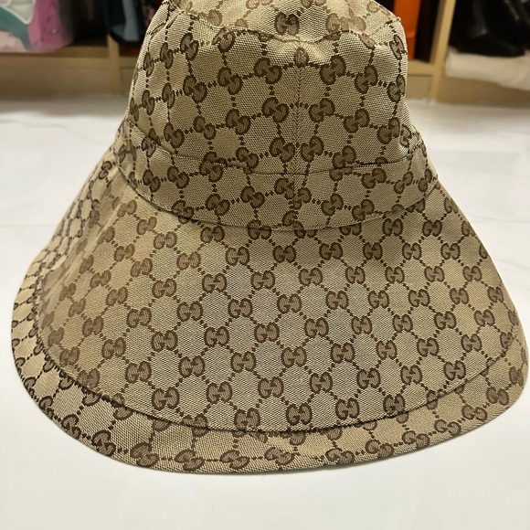 Gucci Beige GG Monogram Hat - Picture 1 of 5